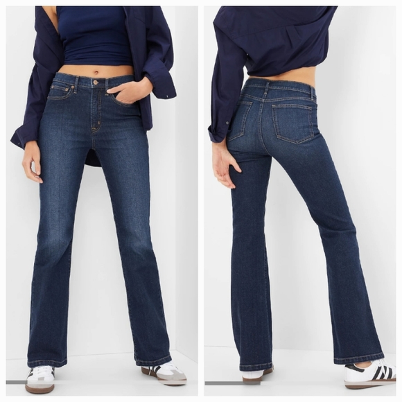 GAP Denim - Gap 70s Flare High Rise Dark Wash Jeans size 16 Long